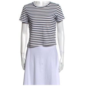 ALC striped crew neck tee tie up side
